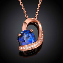 18K GP Zircon party sapphire jewelry chunky necklace collares pendantsSKGN 5 ELY