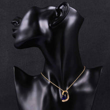 18K GP Zircon party sapphire jewelry chunky necklace collares pendantsSKGN 5 ELY