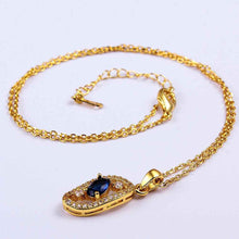 18K GP Zircon rock sapphire jewelry chunky necklace collares pendantsSKGN 52 ELY