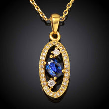18K GP Zircon rock sapphire jewelry chunky necklace collares pendantsSKGN 52 ELY