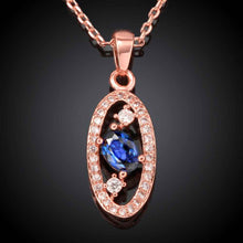 18K GP Zircon rock sapphire jewelry chunky necklace collares pendantsSKGN 52 ELY