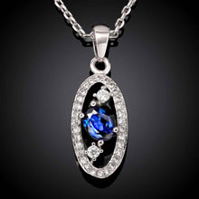 18K GP Zircon rock sapphire jewelry chunky necklace collares pendantsSKGN 52 ELY