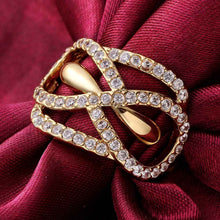 jewerly anillos 18K GP A series of eight large party wedding rings girl Jewelry Rings672 ELY