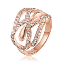 jewerly anillos 18K GP A series of eight large party wedding rings girl Jewelry Rings672 ELY