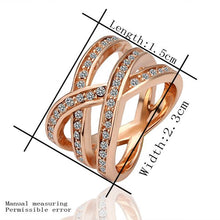 jewerly anillos 18K GP Crystal mesh party wedding rings girl Jewelry Rings 1 ELY