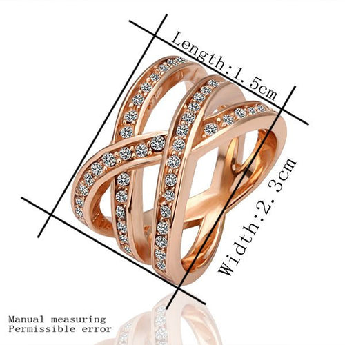 jewerly anillos 18K GP Crystal mesh party wedding rings girl Jewelry Rings 1 ELY