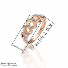 jewerly anillos 18K GP Four serial party wedding rings girl Jewelry Rings 1 ELY