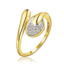 jewerly anillos 18K GP Gold f drilling big party wedding rings girl Jewelry Rings677 ELY