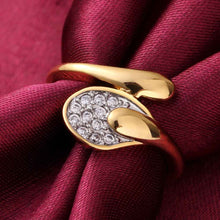 jewerly anillos 18K GP Gold f drilling big party wedding rings girl Jewelry Rings677 ELY