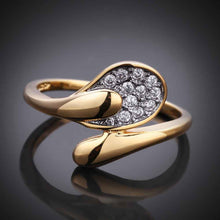 jewerly anillos 18K GP Gold f drilling big party wedding rings girl Jewelry Rings677 ELY