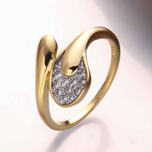 jewerly anillos 18K GP Gold f drilling big party wedding rings girl Jewelry Rings677 ELY