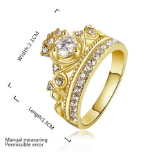 jewerly anillos 18K GP Huangguan drill party wedding rings girl Jewelry Rings678 ELY