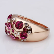 jewerly anillos 18K GP Set pink auger party wedding rings girl Jewelry Rings 77 ELY