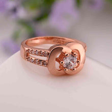 jewerly anillos 18K GP appledd rose color party wedding rings girl Jewelry Rings584 ELY