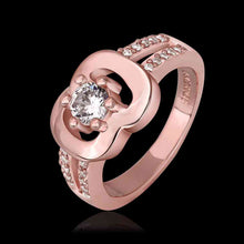 jewerly anillos 18K GP appledd rose color party wedding rings girl Jewelry Rings584 ELY