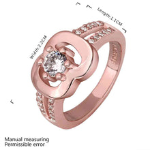 jewerly anillos 18K GP appledd rose color party wedding rings girl Jewelry Rings584 ELY