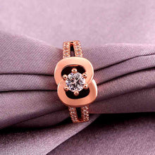 jewerly anillos 18K GP appledd rose color party wedding rings girl Jewelry Rings584 ELY