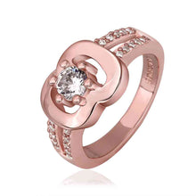 jewerly anillos 18K GP appledd rose color party wedding rings girl Jewelry Rings584 ELY