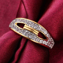 jewerly anillos 18K GP big two bridge crystal party wedding rings girl Jewelry Rings676 ELY