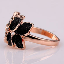 jewerly anillos 18K GP black Phnom penh party wedding rings girl Jewelry Rings123 ELY
