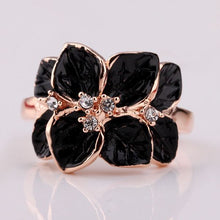 jewerly anillos 18K GP black Phnom penh party wedding rings girl Jewelry Rings123 ELY