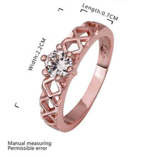 jewerly anillos 18K GP crown rose color party wedding rings girl Jewelry Rings6 6 ELY