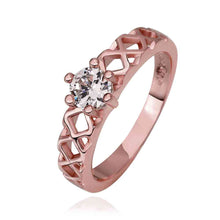 jewerly anillos 18K GP crown rose color party wedding rings girl Jewelry Rings6 6 ELY