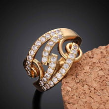 jewerly anillos 18K GP crystal Red party wedding rings girl Jewelry Rings67 ELY