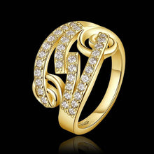 jewerly anillos 18K GP crystal Red party wedding rings girl Jewelry Rings67 ELY