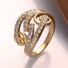 jewerly anillos 18K GP crystal Red party wedding rings girl Jewelry Rings67 ELY