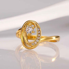 jewerly anillos 18K GP crystal in circle party wedding rings girl Jewelry Rings687 ELY