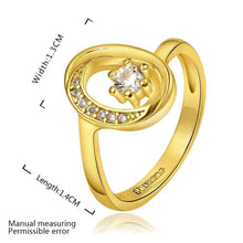 jewerly anillos 18K GP crystal in circle party wedding rings girl Jewelry Rings687 ELY