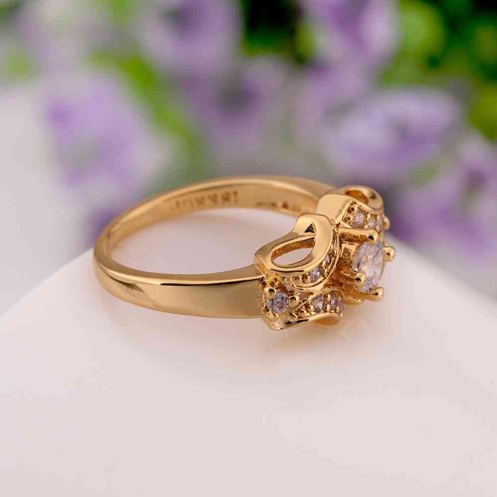 jewerly anillos 18K GP cudsd 18k color party wedding rings girl Jewelry Rings583 ELY
