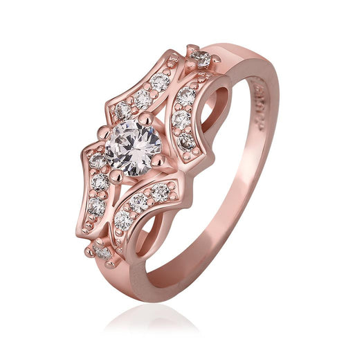 jewerly anillos 18K GP cudsd rose color party wedding rings girl Jewelry Rings582 ELY