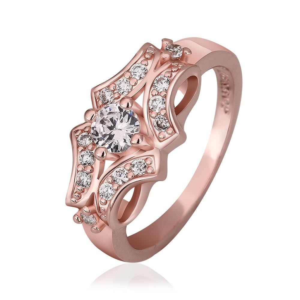 jewerly anillos 18K GP cudsd rose color party wedding rings girl Jewelry Rings582 ELY