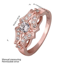 jewerly anillos 18K GP cudsd rose color party wedding rings girl Jewelry Rings582 ELY