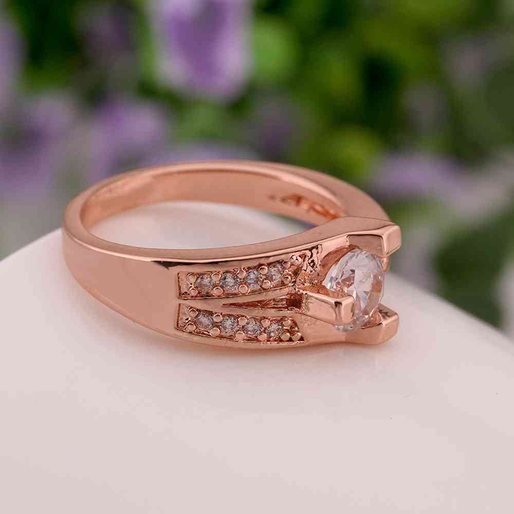 jewerly anillos 18K GP cuxi rose color party wedding rings girl Jewelry Rings596 ELY