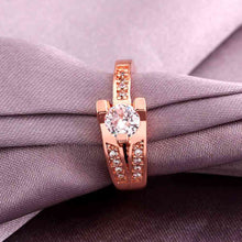 jewerly anillos 18K GP cuxi rose color party wedding rings girl Jewelry Rings596 ELY