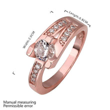 jewerly anillos 18K GP cuxi rose color party wedding rings girl Jewelry Rings596 ELY