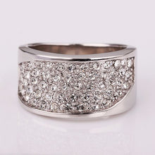 jewerly anillos 18K GP d crystal cc mens party wedding rings girl Jewelry Rings127 ELY