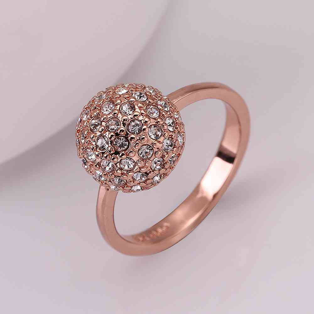 jewerly anillos 18K GP disco rose color party wedding rings girl Jewelry Rings611 ELY