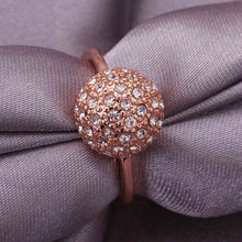 jewerly anillos 18K GP disco rose color party wedding rings girl Jewelry Rings611 ELY