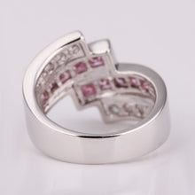 jewerly anillos 18K GP four line Platinum Plated party wedding rings girl Jewelry Rings198 ELY