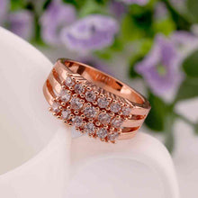 jewerly anillos 18K GP grass rose color party wedding rings girl Jewelry Rings594 ELY