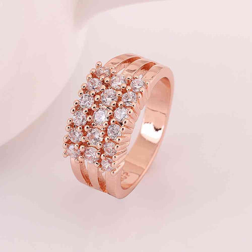 jewerly anillos 18K GP grass rose color party wedding rings girl Jewelry Rings594 ELY