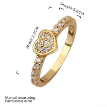 jewerly anillos 18K GP heartddd 18k color party wedding rings girl Jewelry Rings579 ELY