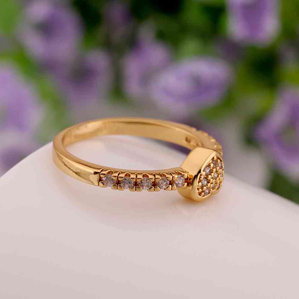 jewerly anillos 18K GP heartddd 18k color party wedding rings girl Jewelry Rings579 ELY
