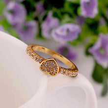 jewerly anillos 18K GP heartddd 18k color party wedding rings girl Jewelry Rings579 ELY