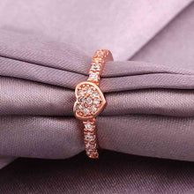 jewerly anillos 18K GP heartddd rose color party wedding rings girl Jewelry Rings578 ELY