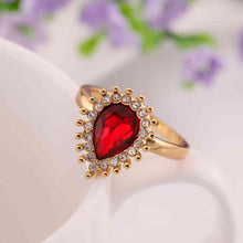 jewerly anillos 18K GP red eye 18k color party wedding rings girl Jewelry Rings561 ELY
